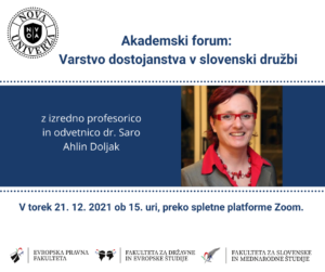 Vabilo – Akademski forum Nove univerze, 21. 12. 2021