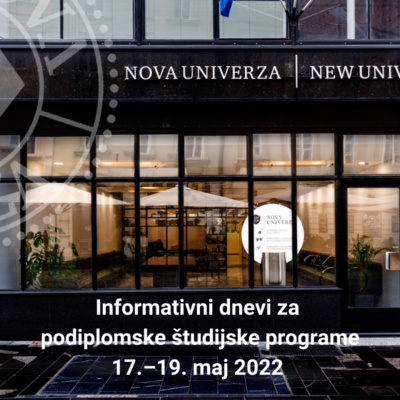 Informativni dnevi za podiplomske študijske programe – 18. in 19. maj 2022