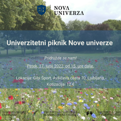 [VABILO] Univerzitetni piknik Nove univerze, 17. 6. 2022