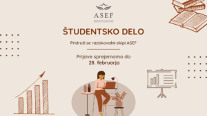 [KARIERA] Študentsko delo v raziskovalni ekipi ASEF