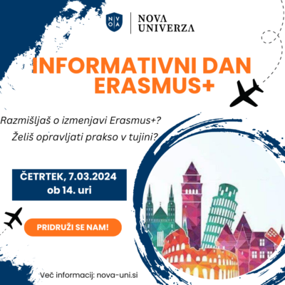 [VABILO] Informativni dan Erasmus+, 7. 3. 2024