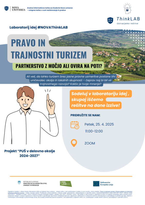 [PUŠ]: PRAVO IN TRAJNOSTNI TURIZEM: partnerstvo z močjo ali ovira na poti?