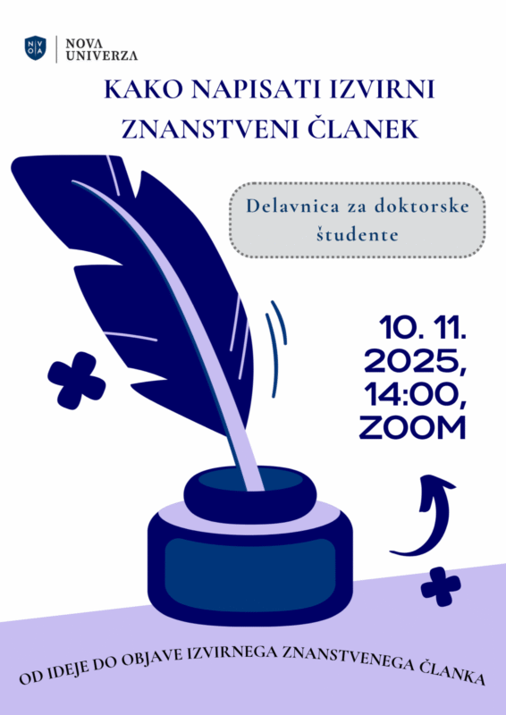 [DELAVNICA]: Kako napisati izvirni znanstveni članek